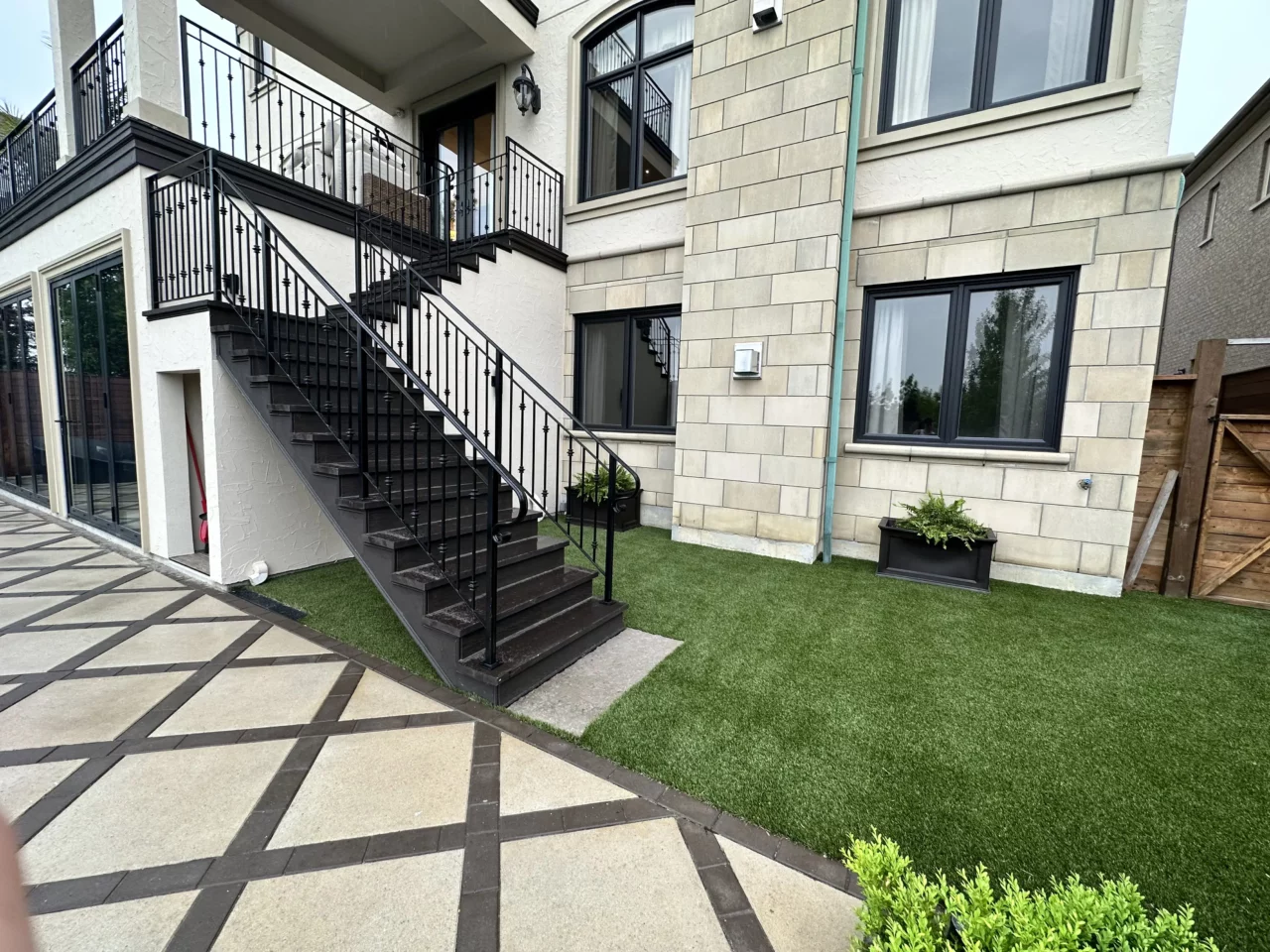Finished artificial grass yard in Whitby