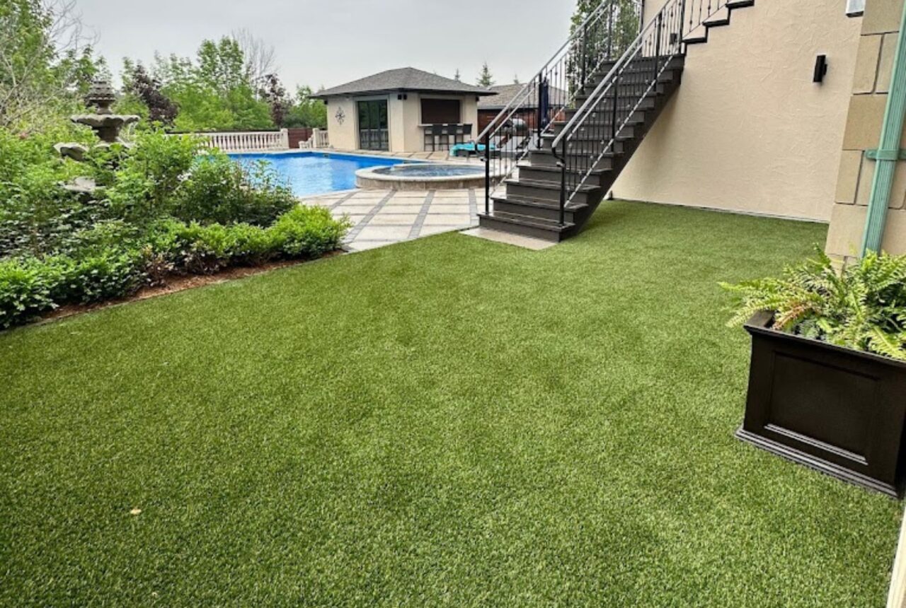 synthetic grass backyard Whitby
